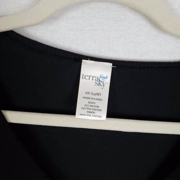 Terra &Sky Pullover Sweater Long Sleeve V-Neck 14W - Picture 4 of 8